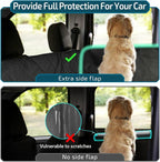 Veckle SUV Cargo Liner for Dogs with Side Flaps, Large (54" x 93") Water Resistant Trunk Cover, Non-Slip Pet Area Protector with Bumper Flap, Universal Fit for SUVs Sedans Vans, Black
