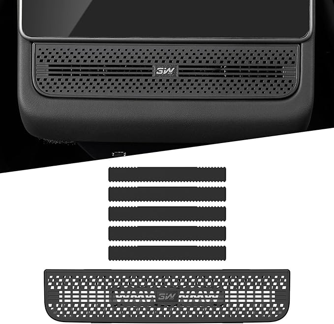 3W Car Air Freshener in Rear Vent for Model Y Juniper 2025 2026 & Model 3 Highland 2024-2026, Air Vent Protector, Air Fragrance Diffuser Set, 5 Scent Aroma Sticks, Long-Lasting