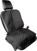 Furhaven Universal Water-Resistant Quilted Single Car Seat Protector - Black, One Size