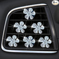 Bling Flower Air Vent Clips, 6 Pcs Cute Daisy Air Fresheners, Diffuser With Rhinestone Interior Decoration Charm, Diamond Decor Accessories for Women Girls