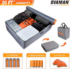 Car Rooftop Cargo Carrier Bag – 20 Cubic Feet Waterproof Heavy Duty 900D Roof Bag for All Vehicles SUV with/Without Roof Rack, Car Storage Bag with Anti-Slip Mat, 6 Hooks & Luggage Lock