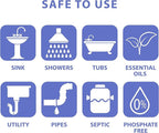 SANI 360° Sani Sticks Drain Cleaner and Deodorizer, 48 Count, Orange Scent Enzyme Pipe Cleaners, Eliminate Odors, Prevent Clogged Drains, Safe for Sinks, Bathtub Drains, Septic Tanks