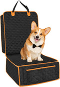 Dog Front Seat Cover for Car,Pet Front Car Seat Cover,Scratch-Proof Pet Seat Cover for Car,Trucks,SUV,Front Seat Dog Cover（Black，45"X 21"，1pack）