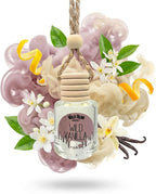 Wild Vanilla Hanging Car Air Freshener Diffuser, Long Lasting Natural Fragrance Oil Car Freshener, Glass Bottle, Auto Air Deodorizer, Made in USA Toxin Free