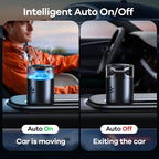 Smart Car Air Freshener, Automatic Car Air Freshener Diffuser with Ambient Light, Car Diffuser with 2 Essential Oil Box, Aromatizante Para Carro, Car Fresheners Long Lasting (2 Essential Oil Box)