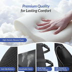 ZIKEE Adjustable Airbag Lumbar Support Pillow Provides Comfortable Support Back Pain Relief and Improves Posture, Ergonomic Memory Foam Back Support Pillow for Office Chair, Car, Home