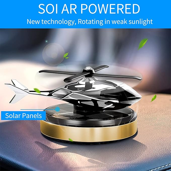 Helicopter Car Air Freshener Rotating Solar Car Freshener Airplane Car Perfume