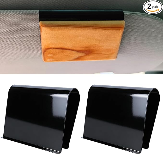 2PCS Car Air Freshener Visor Clip Compatible with Drift Car Air Freshener, Car Odor Eliminator Holder Vehicle Scent Diffuser Sun Visor Metal Clips for Cabin, Truck & SUV (Clip Only)