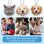 Personalized Photo Car Air Freshener – Custom Double-Sided Print – Fresh Linen Scent – Eco-Friendly, Long-Lasting Fragrance – For Family, Friends, Lovers (Crop)