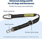 PetSafe Safety Seatbelt Tether – Adjustable Dog Seat Belt for Car – Works with Any Harness – Carabiner Clip, Black – 1 Seat Belt Tether
