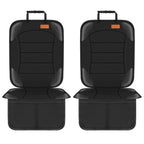 Siivton Car Seat Protector for Child Seat Cushion for Leather and Fabric Seats, 2 Mesh Pockets, Non-Slip Backing, Carseat Protectors for Vehicles, Baby, Pets (2 Pack)