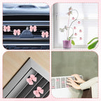 6 Pcs Pink Bow Car Air Vent Clips, Cute Air Freshener Clips for Car Interior Decoration Accessories