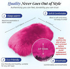 Andalus Brands Pure Australian Sheepskin Fluffy Car Center Console Cover, Luxurious Non-Shedding Furry Arm Rest Cover for Car, Versatile for All Seasons, Hot Pink - (11.47" X 6.3")
