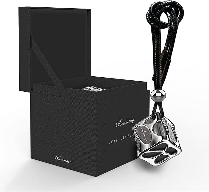 Lucky Dice Long-Lasting Car Air Fresheners Diffuser gift Set with 2 Scent Refills & Unscented DIY Tablet - Spill-Proof Solid Fragrance