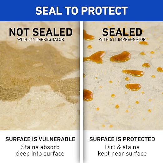 Miracle Sealants 511 Impregnator Advanced Penetrating Sealer for Countertops, Stone, Tile & Grout, Gallon