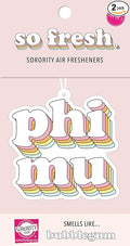 Sorority Shop PM Retro Air Freshener - Phi Mu Bubblegum Scented Air Freshener – Sorority Retro Design Air Freshener for Car or Dorm– Sorority Gift, Charm Paraphernalia