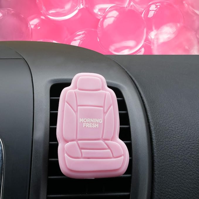 FH Group Air Freshener Vent Clips, Mini Car Seat Covers Design, (Morning Fresh Scent)-5PK