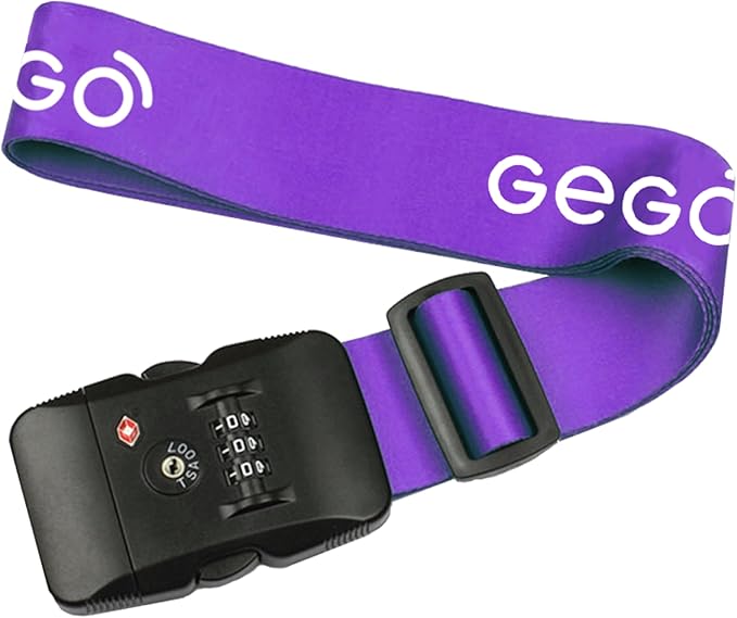 GEGO Premium Travel Kit, Sleep Mask 3D Contoured Eye with Soft Memory Foam, Luggage Tag Waterproof Resistant and Strap with Lock for Luggage TSA Approved (Sleep Mask Black/Luggage Tag Red)