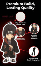PumpCar 2 pieces double-sided Itachi hanging cartoon cherry-scented funny car air freshener Cool hanging for rearview mirror Car Interior Accessories Gifts