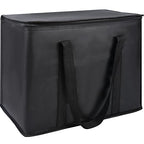 CIVJET 1-Pack Insulated Reusable Grocery Bags, X-Large Insulated Food Delivery Bag for Drivers/Catering/Rideshare, Commercial Food Warmer for Shopping, Tote Cooler Bags, Black