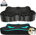 Cooling Gel Seat Cushion, Thickened Big Breathable Honeycomb Design Absorbs Pressure Points Gel Cushion with Anti-Slip Cover Cooling Seat Cushion for Office Chair Home Car Seat Cushion for Wheelchair