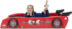 Delta Children Grand Prix Race Car Toddler-to-Twin Bed, Red