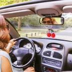 Tallew 8 Pcs Scented Pink Car Freshies Hanging Air Freshener Pink Car Freshener Slice Pendant Scented Diffuser for Interior Air Accessories Home Gift Supplies(Cherry)