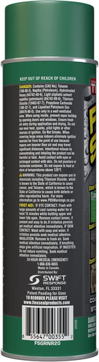 Flex Seal, 14 oz, Green, Stop Leaks Instantly, Waterproof Rubber Spray On Sealant Coating, Perfect for Gutters, Wood, RV, Campers, Roof Repair, Skylights, Windows, and More