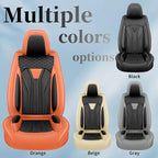 Fit Sonata Car Seat Covers Premium Leather for Hyundai Sonata 2007-2025 2026. Waterproof， Breathable, Scratch-Resistant & All-Weather Seat Cushion Protector（Front Seat,Orange&Black