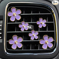 6pcs Colorful Daisy Flower Car Air Vent Clips, Car Air Outlet Freshener Clip for Auto Interior Decoration Accessories (Purple)