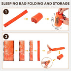 Emergency Sleeping Bag for Survival: 2 Pack Thermal Bivy Sack - 90% Heat Retention in 3 Seconds - 15°C Perceived Temperature Increase - 95% Full-Body Coverage for Family Camping