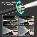 98ft Household Car Wash Water Gun, Garden Hose, Car Wash Hose Kit with Extended Reach Pole Gun, 3 Quick-Connect Fittings & Foam Sprayer Bottles for Outdoor Cleaning, Lawn Care, and Vehicle Washing