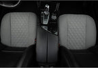 West Llama Linen Front Car Seat Cover Protector Anti-Slip Bottom Seat Cover Fits 95% of Vehicles,Wrapping Around The Bottom,Diamond Pattern(Gray-2Pcs)