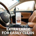 3in1 Leather Wipes 55 Count, Clean, Condition & Restore Shine, XL 8"x10" Extra-Large Wipes for Car Seats, Shoes, Furniture & Bags, For All Types of Leather, Non-Linting, Easy-Pull Lid