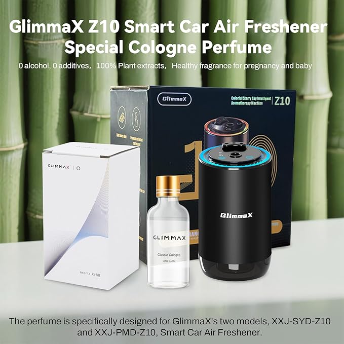 Car Air Fresheners Refill,Z10 Colorful Stary Sky Intelligent Aromatherapy Machine Dedicated Perfume Refill,50ml Can Be Used For 35 Days,French Cologne Scents. (1 Bottle Of Cologne Perfume)