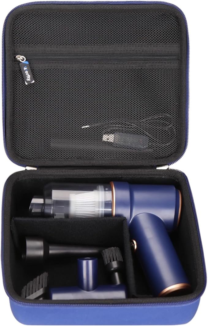Hard Travel Case for KMM Handheld Car Vacuum Cleaner, Portable Auto Vacuum Cleaner Accessories Storage Bag Carrying EVA Case for KMM LT-117C 9000Pa Air Duster(Box Only)