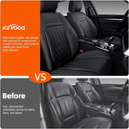 KEYOOG Universal 2-Seater Waterproof Breathable Nappa Leather Car Seat Covers Full Set, Compatible with Honda Civic, Toyota Camry Corolla, Nissan Rogue Sentra, Fit for Front Seats Most Sedans SUV