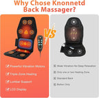 Heated Seat Cushion for Office Chair - Heating Pad for Back, Lumbar, Hip, Thigh with Vibration Massager& Lumbar Support