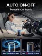 Ceeniu Smart Car Air Freshener, New Car Smell, Larger 135ml Capacity, Long-Lasting 6-Month Fragrance, Auto On/Off, Quiet Operation, Stylish Ambient Light, Premium Scent for Men, CF3 Pro Diffuser