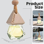 Car Air Freshener Hanging Diffuser – Long-Lasting Essential Oil Scent (Up to 60 Days) – Non-Toxic & Eco-Friendly – 2-Pack Auto Fresheners Made in USA (Diamond Bottles (2 × 0.27 Fl Oz), Vanilla Cream)