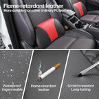 1p Memory Foam Lumbar Support Pillow for car Lower Back Pain Relief - Back Cushion for Driving, Chair Support for Car-Office Chair（Black&Red）