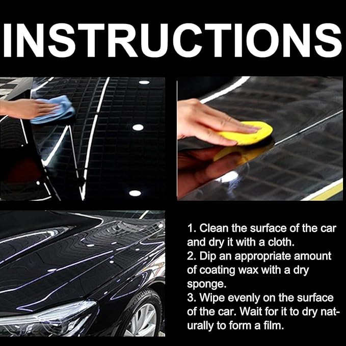 2 Packs Titanium Ceramic Wax Cream for Cars,Advanced 2025 Car Coating & Polishing Wax,Strong Protection & Long-Lasting Shine,Waterless Ceramic Spray Wax,Safe for All Paint,Includes Microfiber Sponge