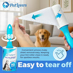 PetLovers Extra Sticky Lint Roller Mega Value Set 450 Sheets for Pet Hair Removal and Clothes, Dog and Cat Lint Remover 5 Pack Light Blue