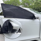 Car Front Window Screen up to 22"x42", Elastic Mesh Car Sun Shade fit for Medium and Large SUV
