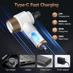 Car Vacuum Cleaner, 16000PA Mini Car Vacuum Cordless Powerful, 7 in 1 Portable Handheld Vacuum Cordless with LED Light, Dual Filters, One-Touch Empty for Pet Hair, Home, Office