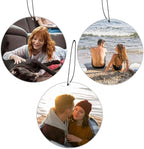 Custom Air Fresheners with Picture, Personalized Photo Air Freshener for Car Wardrobe Bathroom Hanging Ornaments (Round-)