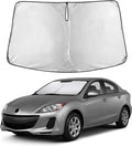 EcoNour Windshield Sunshade Compatible for Mazda 3 2010-2011 2012 2013, Sun Visor for Front Windshield & Window Sun Shade Cover, UV Heat Blocker & Protector, Car Accessories