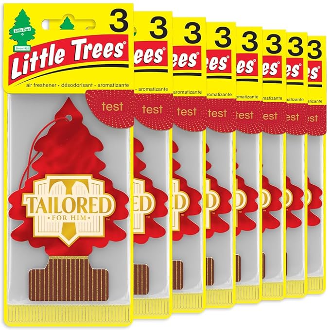 LITTLE TREES Car Air Freshener | Hanging Tree Provides Long Lasting Scent for Auto and Home | Tailored for Him, 24 Air Fresheners