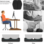XUKEY Gel Seat Cushion with Non-Slip Cover,Gel Seat Cushion for Long Sitting Pressure Relief,Seat Cover Big Absorbs Pressure Points,Anti-Slip Coccyx Cover for Tailbone Lower Back Pain