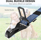 Pawaboo 2Pack Dog Seatbelt for Car, 3-in-1 Dog Car Seat Belt, Shockproof Dogs Tether with Buckle & Hook Latch, Adjustable Reflective Dogs Cars Harness Leash with 360° Lockable Buckle, Indigo/Black